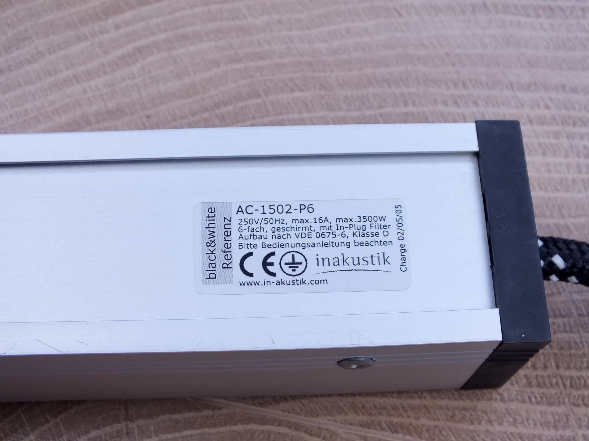 3,00m Inakustik Referencia Cable AC-1502 Longitud de Cable 3,0M (3 X 1,5MM ²) 40