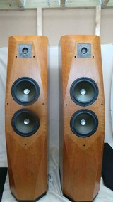 Avalon Acoustics Transcendant Speakers Walnut with Wooden Crate