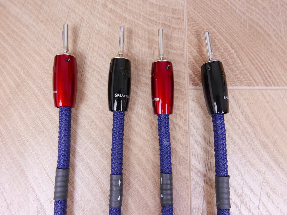 ケーブル・シールド audioquest Biwire Jumpers Silver (PSS) AudioQuest PSC BiWire Jumpers - 1 x Bare Wire > 1 x Bare