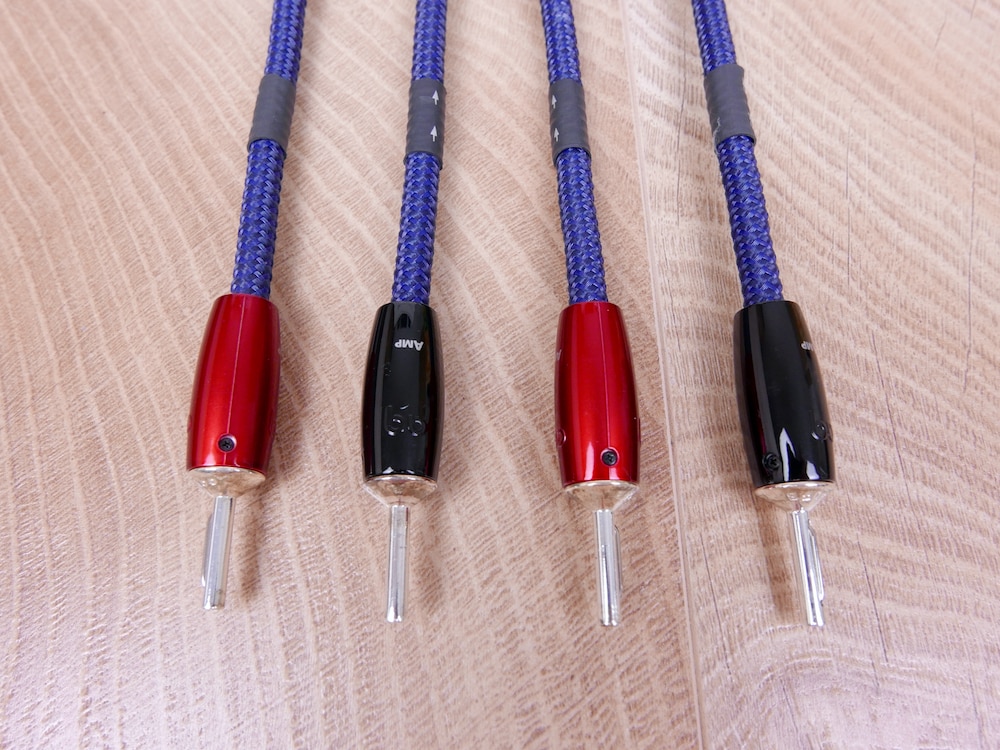 AudioQuest Jupiter silver BiWire audio speaker cable jumpers