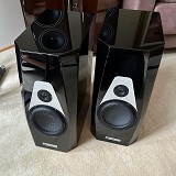 Vimberg Amea Stand Mount Speakers Diamond Tweeter Piano Black