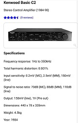 Kenwood KENWOOD POWER BASIC M2A - PRE BASIC C2 - YAMAHA GE 20