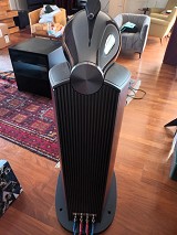 Bowers and Wilkins 801 D4 speakers in Satin Rosenut